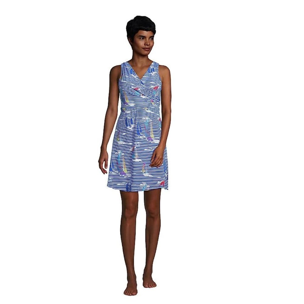NWT Lands' End Women's Tummy Control Swim Dress W/Shorts Size 26W  $135 DD783